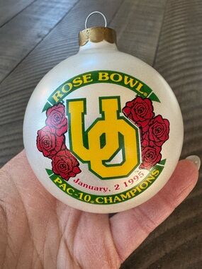University of Oregon Ducks 1995 Rose Bowl Pac-10 Champions Christmas Ornament